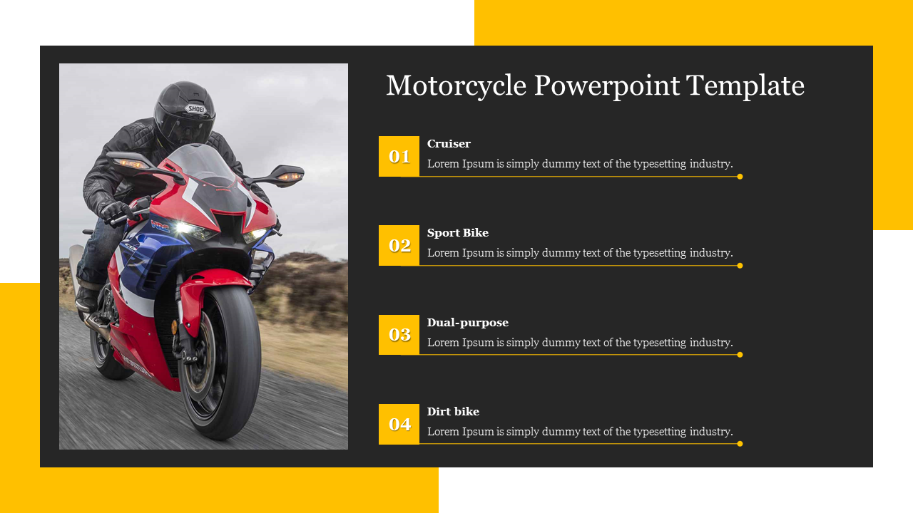 Motorcycle PowerPoint Template Free Download